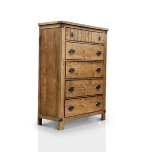 Rosia Country Inspired Chest Weathered Elm - Sun & Pine, Brown