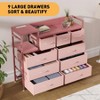 Dresser TV Stand with Power Outlet, Bedroom Dresser with 9 Drawers, Chest of Drawers, Steel Frame Storage Closet for Living Room Hallway - 4 of 4