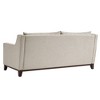 Madge Tweed Fabric Sofa Oatmeal - Inspire Q: Solid Rubberwood Frame ...