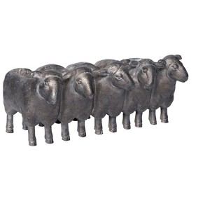 Storied Home Resin Sheep Planter with Distressed Finish, Iron - 1 of 3