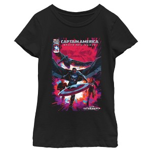 Girl's Captain America: Brave New World New Team Comic Book Cover T-Shirt - 1 of 4