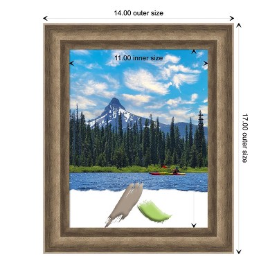 Angled Bronze Matte Finish Wood Single Photo Frame 17" x 14"