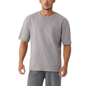 Anna-Kaci Active Men's Oversized Fit Short Sleeve T-Shirt with Drop Shoulders and Relaxed Silhouette for Everyday Style - 1 of 4