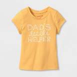 Toddler Girls' 'Dad's Little Helper' Short Sleeve Graphic T-Shirt - Cat & Jack™ Yellow