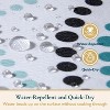 LunaLulinlk Weighted-Hem Fabric Bathroom Curtain, Water-Repellent - 2 of 4
