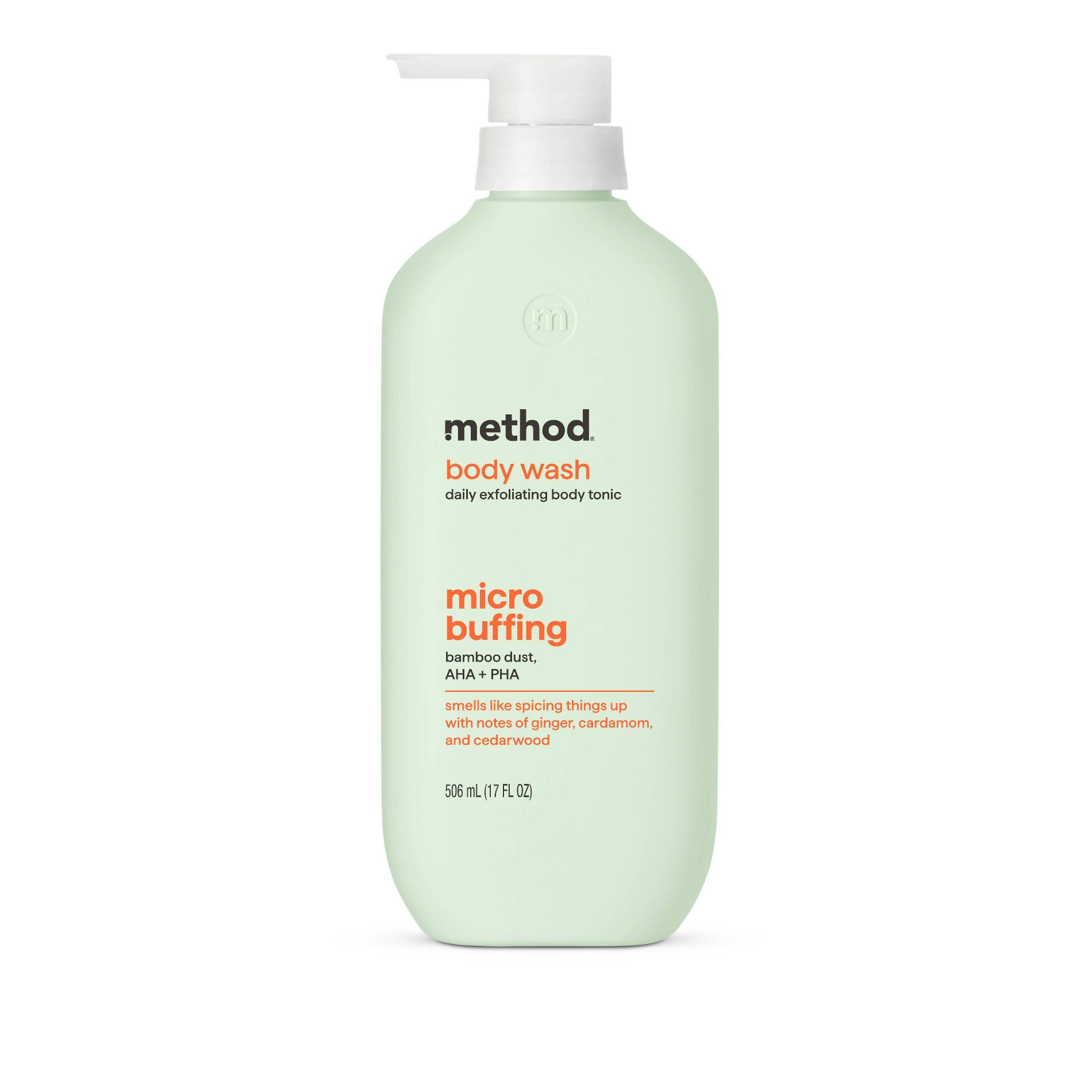 Method Moisture Enhancing Men's Daily Exfoliating Body Wash Tonic with AHA and PHA - Ginger Cardamom and Cedarwood - 17 fl oz
