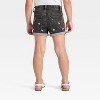 Toddler Girls' Floral Embroidered Denim Shorts - Cat & Jack™ Black - 2 of 4