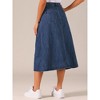 Allegra K Women's Casual High Waist A Line Jean Skirt - 4 of 4