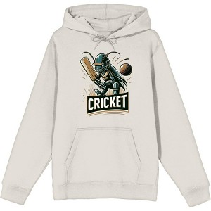 Cricket Sport Batsman Adult Long Sleeve Hoodie - 1 of 3