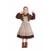 Girls' Dress with Apron Set, Long - Sleeve Layered Dress Outfit with Headscarf for Kids - 2 of 4
