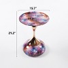 Small Round Martini Side Table,Modern Metal Accent Table with Artistic Mermaid Tail Base for Living Room-Baofuwish - 4 of 4