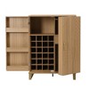 DOMETOUR 42.5" Bar Cabinet Carved Wine Cabinet with Storage Modern Home for Living room, Dining room, or Hallway - 4 of 4