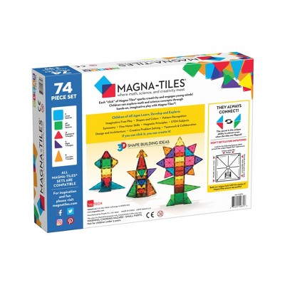 MAGNA-TILES Clear Colors 74pc Set