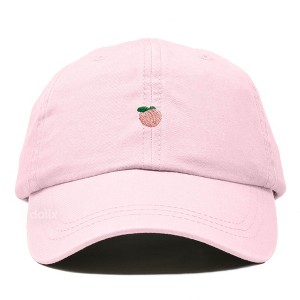 Dalix Lil Peach Embroidered Cotton Summer Cute Outdoor Baseball Cap Dad Hat Womens - 1 of 4