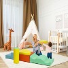 Soft Foam Climbing Blocks Set, 6 in 1 Climbing Crawling Sliding Building Blocks for Preschoolers Kids, Indoor Active Playset - 4 of 4