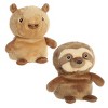 Aurora Small Reversible Eco Pairs: Capybara and Sloth Eco Nation Eco-Friendly Stuffed Animal Brown 6.6" - 2 of 4