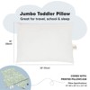 KeaBabies Jumbo Toddler Pillow with Pillowcase, 14X20 Soft Organic Toddler Pillows for Sleeping, Kids Travel Pillow - 3 of 4