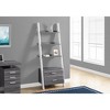 Monarch Specialties Bookshelf Bookcase Etagere Ladder 4 Tier 69InchH Office Bedroom Laminate Grey White Contemporary Modern - image 2 of 4