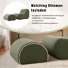 CAVINAS Sleek Accent Chair with Ottoman,Elegant Lazy Chair,Luxury High-Resilience Foam Lounge Chair,Stylish Leisure Chair for Living Room - 3 of 4