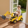 Excavator Ride-On Push Car with Realistic Sounds, Helmet & Music - 2 of 4