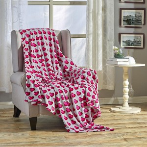 Plazatex Juliette Micro plush Decorative All Season Multi Color 50" X 60" Throw Blanket - 1 of 3