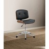 Acme Furniture Task and Office Chairs Black Walnut: Padded, Adjustable Metal Frame, Armless Design - 2 of 4
