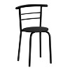 Monarch Specialties Dining Table Set 3Pcs Set Small 32Inch L Kitchen Metal Laminate Black Contemporary Modern - 4 of 4