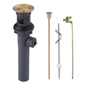 WOWOW 2 1/8 in. x 8 5/8 in. x 8 5/8 in. Lift Rod Drain Assembly in Brushed Nickel - 1 of 4