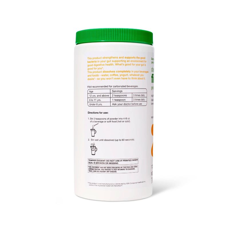Clear Dissolving Fiber Supplement Powder - 17.6oz - up &#38; up&#8482;, 4 of 5