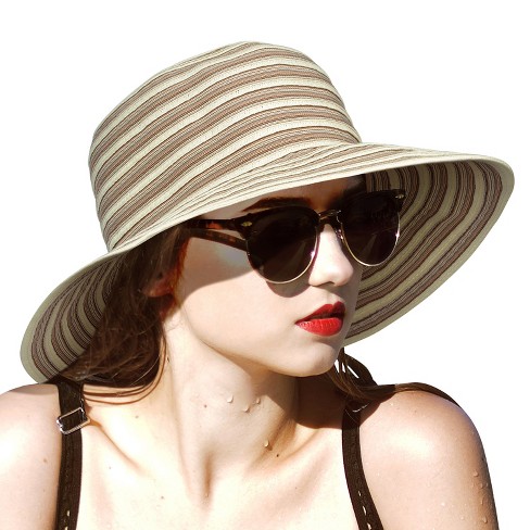 Sun Hat for Womens/Mens, Wide Brim Foldable Flap Cover w/ Neck Flap –  CasualObjects