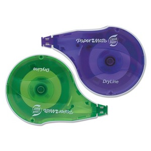 Liquid Paper DryLine Correction Tape Non-Refillable 1/6" x 472" 2/Pack 6137206 - 1 of 4