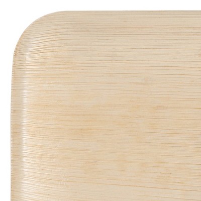 Smarty Had A Party 7" Square Palm Leaf Eco Friendly Disposable Salad Plates - 100 pcs