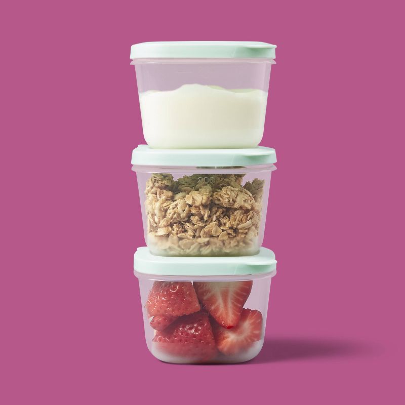 Small Square Food Storage Containers - 8 fl oz/4ct - up &#38; up&#8482;, 2 of 4