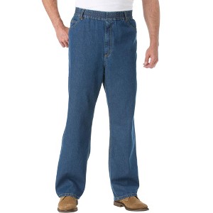 KingSize Men's Big & Tall Loose Fit Comfort Waist Jeans - 1 of 4