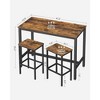 VASAGLE Bar Table Set, Bar Table with 2 Bar Stools, Dining table set, Kitchen Counter with Bar Chairs, Industrial for Kitchen, Living Room, Party Room - image 3 of 4