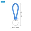 Unique Bargains Braided PU Leather Wallet Keychain with Stainless Steel Key Rings 2 Pcs - 2 of 3