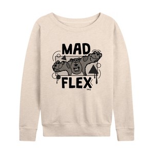 Women's - Disney - Mad Flex Sully Lightweight French Terry Wide Neck Long Sleeve Shirt - 1 of 4