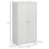 Kitchen Pantry Storage Cabinet, Freestanding Kitchen Cupboard with 2 Doors - 3 of 4