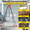 VEVOR Chain Sling, 5/16 inch x 5 ft Lifting Chains with Hooks, G80 Engine Chain Hoist Lifts, 11000 lbs/5 Ton Capacity, Black&Red - 3 of 4
