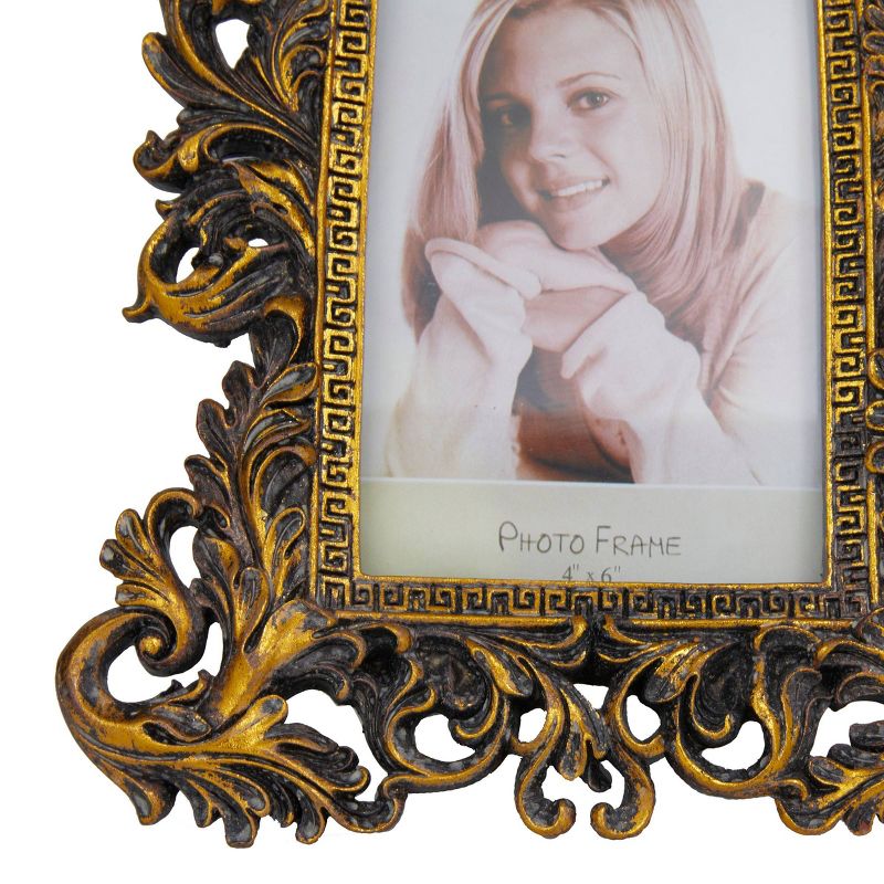 Set of 3 Polystone Scroll Handmade Intricate Carved 1 Slot Photo Frames - Olivia & May, 4 of 17