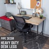 Pipe Decor 1 in. Heavy Duty H Round Flange Pipe Desk Legs - 2 Pack - 2 of 4