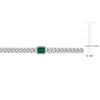 EVERLY JEWELRY | Sterling Silver 1 4/5ct TGW Created Emerald Curb Link Necklace and Bracelet 2-Piece Set - 2 of 4