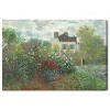 Art Remedy Monet - Garden with Dahlias Impresionism Landscape Wall Art Unframed - 2 of 4