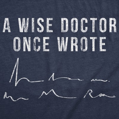 Мужские футболки Crazy Dog T-Shirts, Inc. Mens Funny T Shirts A Wise Doctor Once Wrote Sarcastic Signiture Graphic Novelty Tee for Men - Crazy Dog Men's T Shirt With Sarcastic Sayings Navy XXL — фото 2