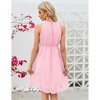 Maternity Halter Neck Dress Sleeveless Ruffle Flowy A-Line Mini Dresses - 2 of 4