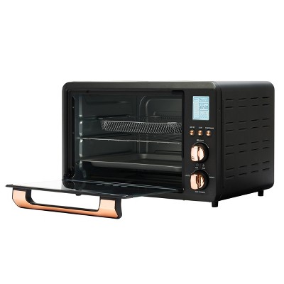 Haden Black Digital 6-Slice Toaster Oven with Air Fryer