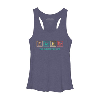 Women's Design By Humans Dad Handsome, Charming, See Also ATM By Racerback Tank Top