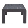 Coffee Table 16.1"H, Metal with Faux Wood Finish, Black, Modern Rectangular Design by Zuo Modern - 4 of 4