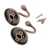 Unique Bargains Curtain Holdbacks Wall Hooks Zinc Alloy 2.36"x1.89" 1 Pair - 4 of 4