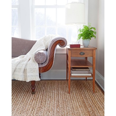 Bleached Oak Hand-Braided Cotton Jute 2' x 3' Rug